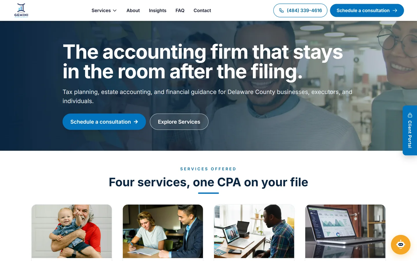 Gemini Accounting website