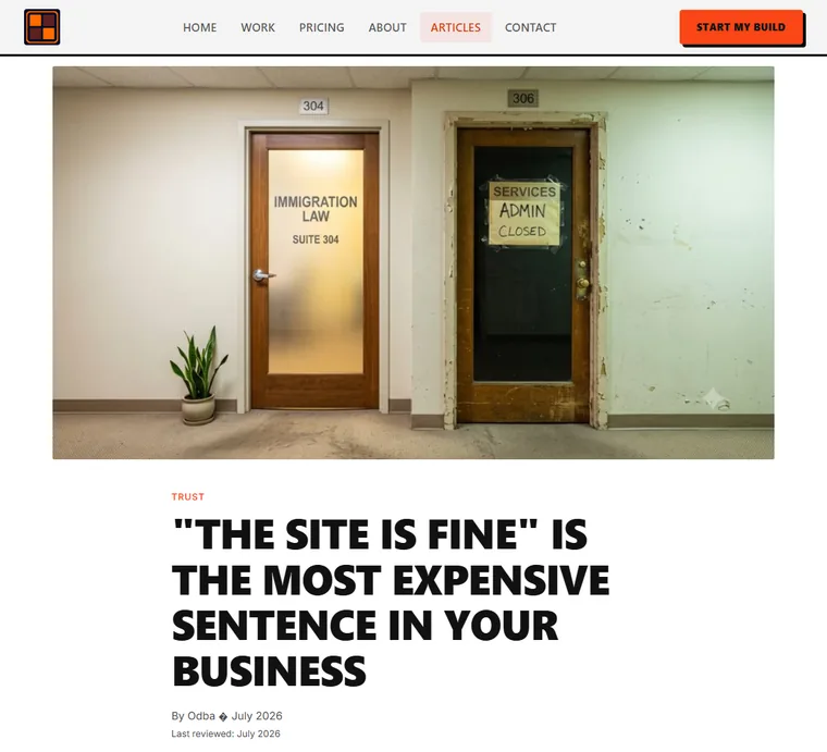 Content article layout