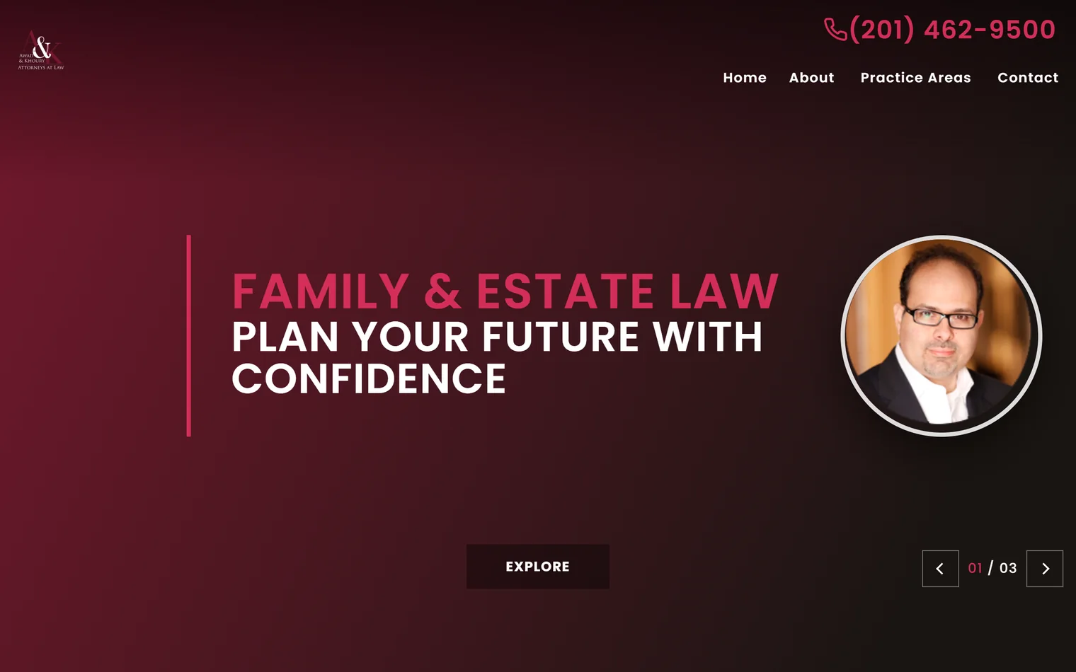 Awad & Khoury website built by Odba